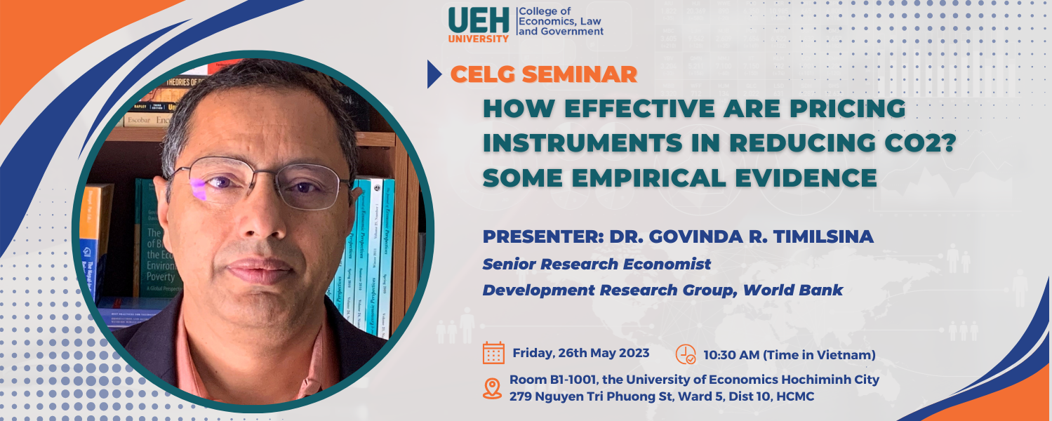 CELG Seminar: How Effective are Pricing Instruments in Reducing CO2 Emissions? Some Empirical Evidence