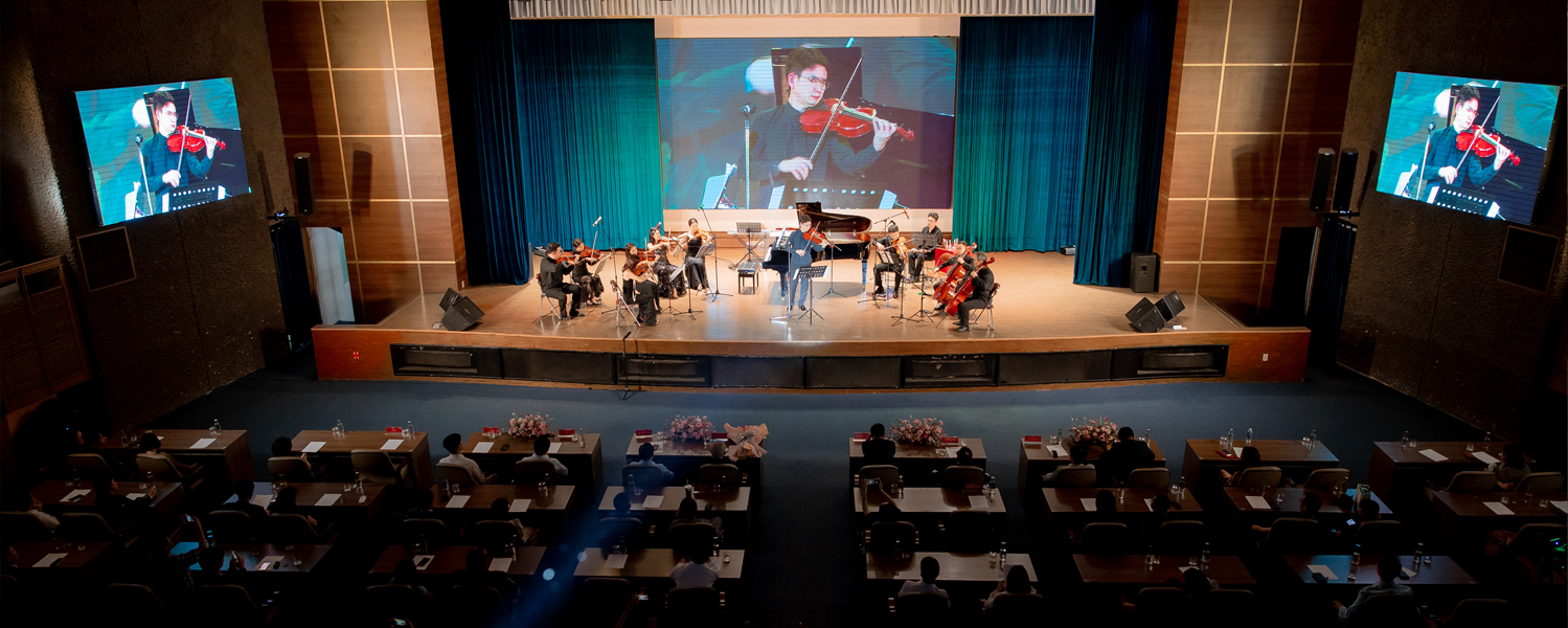 An impressive concert program titled "An Evening of Classical Serenity" by the New York Classical Music Association at UEH

