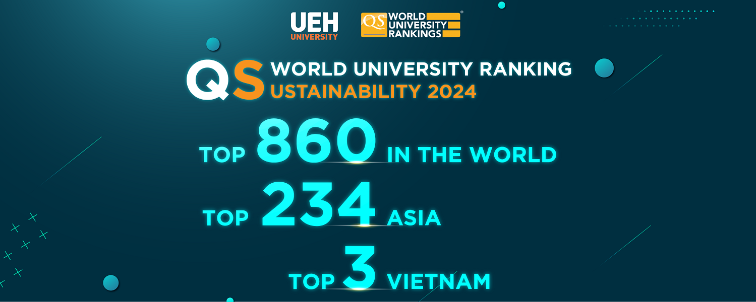 University of Economics Ho Chi Minh City is in the Top 860 World Universities for Sustainability in accordance with QS World University Ranking Sustainability 2024

